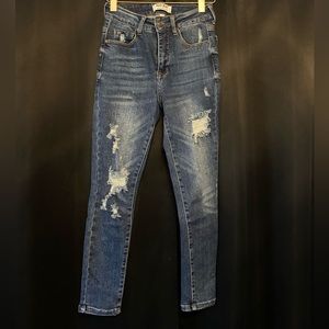 High Rise Ripped Jeans